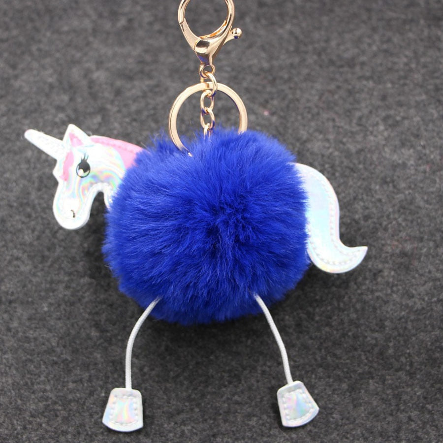 Pom Pom Unicorn Key Rings - Selection of Colours