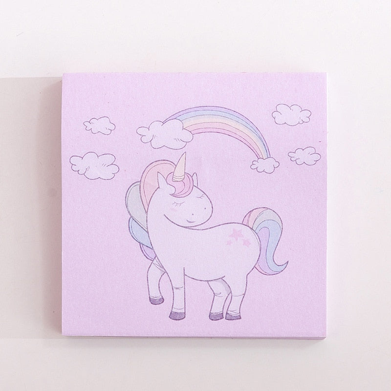 Rainbow Unicorn Square Memo Pad