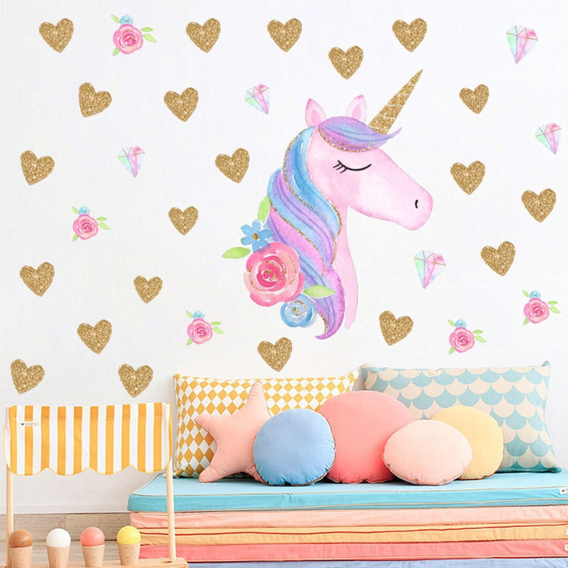 Unicorn Wall Stickers For Kids Room