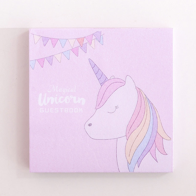 Rainbow Unicorn Square Memo Pad