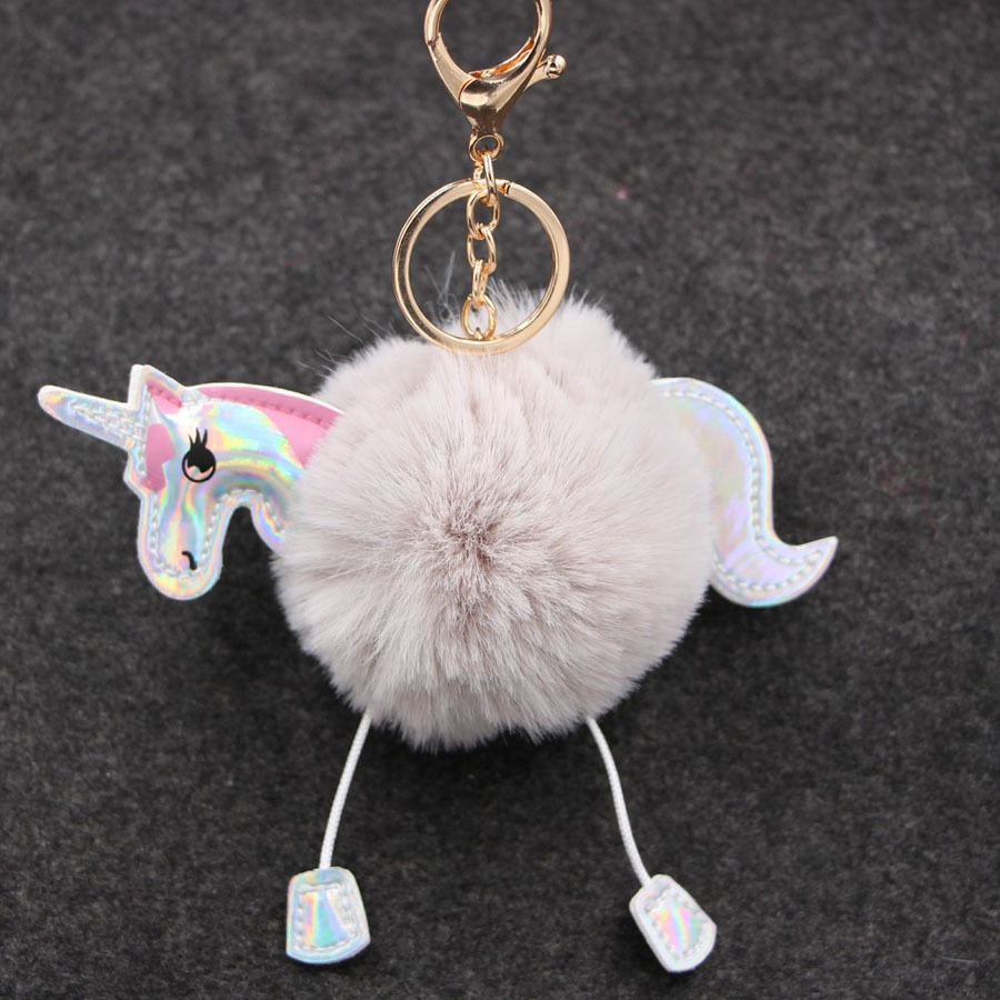 Pom Pom Unicorn Key Rings - Selection of Colours