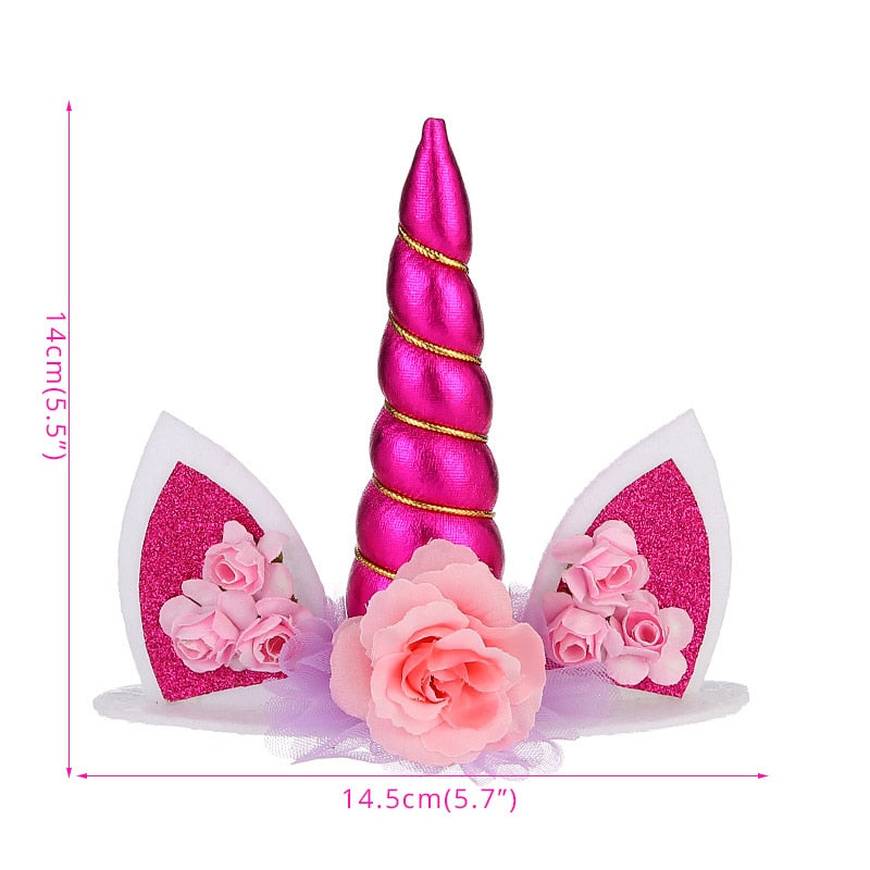 Unicorn Cake Topper Dark Pink