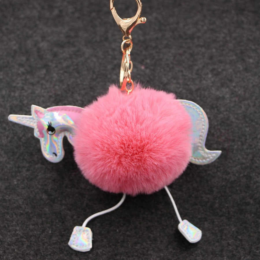 Pom Pom Unicorn Key Rings - Selection of Colours