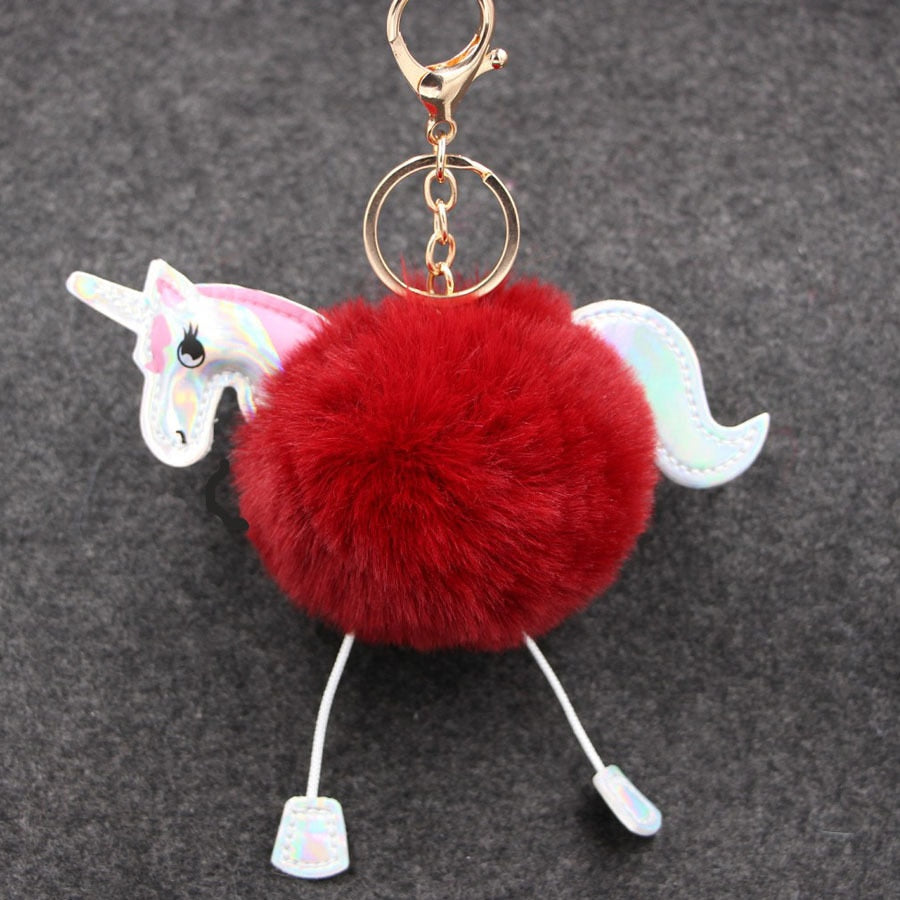 Pom Pom Unicorn Key Rings - Selection of Colours