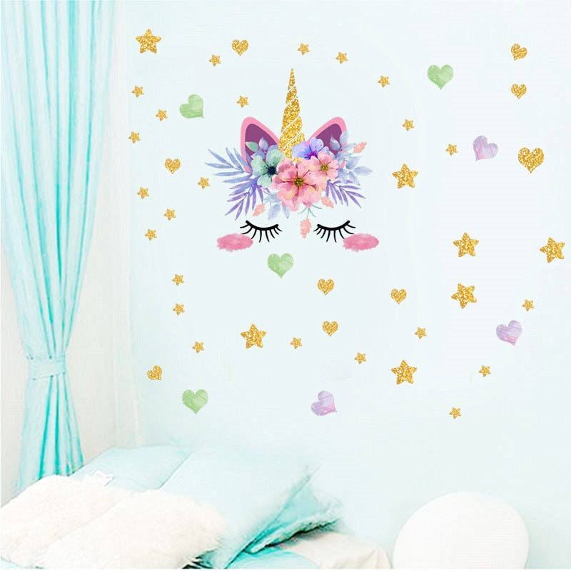 Unicorn Wall Stickers For Kids Room