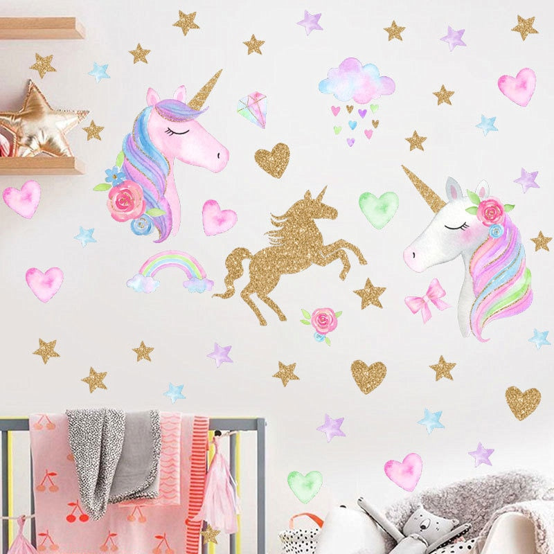 Unicorn Wall Stickers For Kids Room