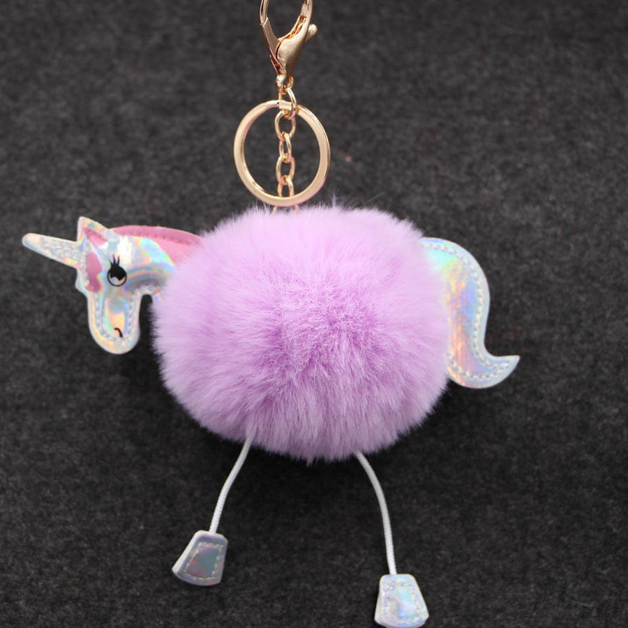 Pom Pom Unicorn Key Rings - Selection of Colours