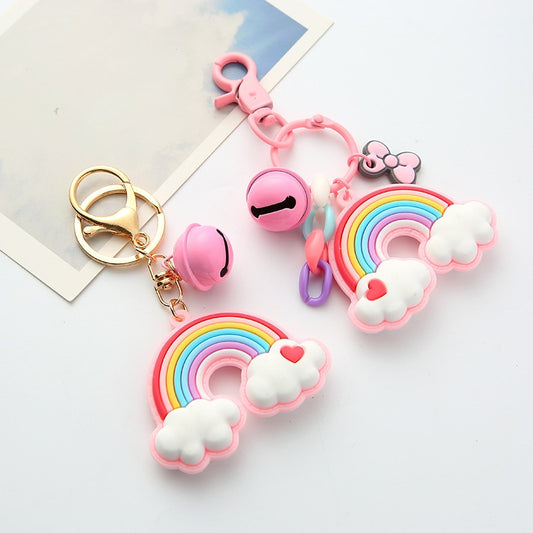 Colourful Shell Rainbow Keychain and Charms