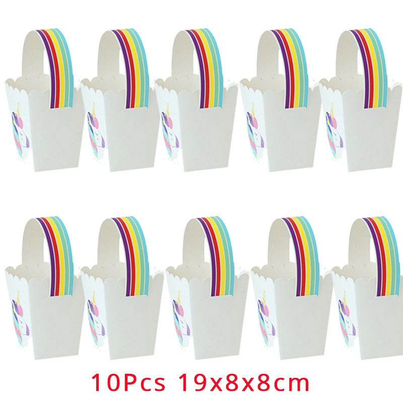 Unicorn Party Supplies - 10pcs Popcorn Boxes