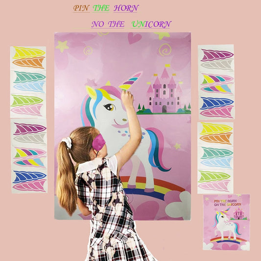 Unicorn Party Game Pin The Horn On The Unicorn