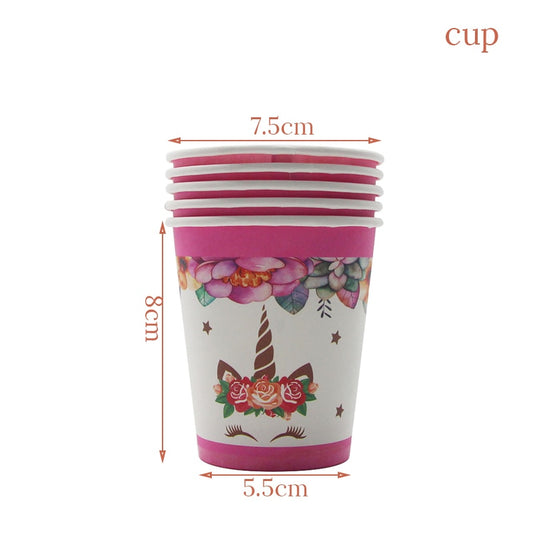 Unicorn Party Supplies - 10pcs Paper Cups