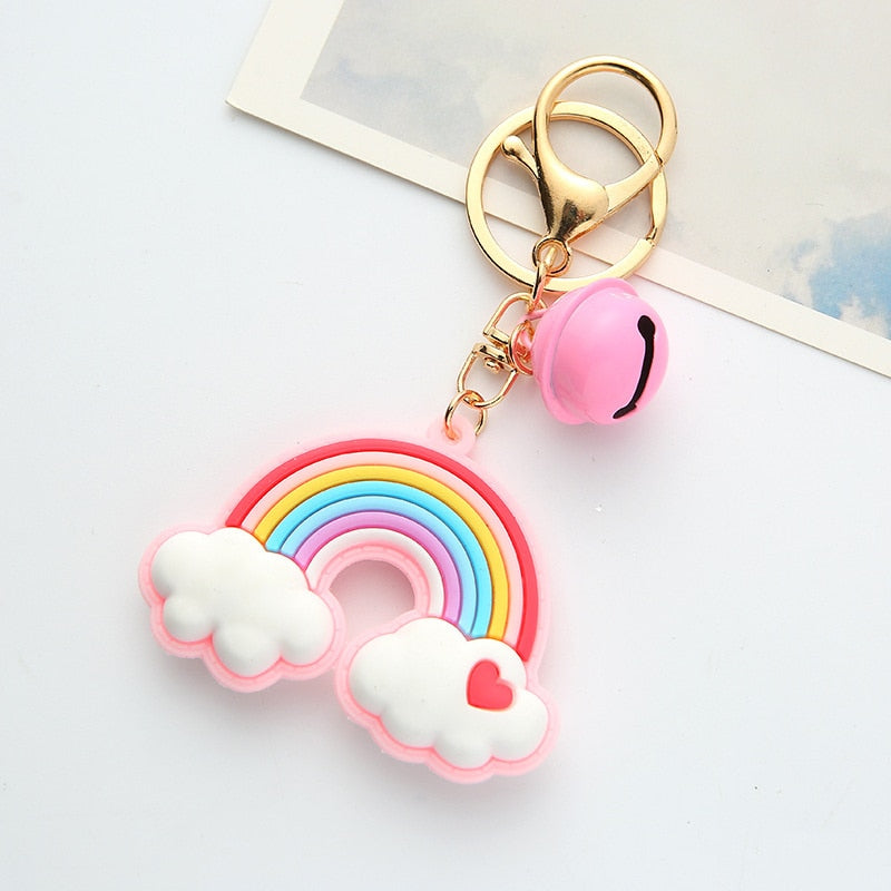 Colourful Shell Rainbow Keychain and Charms