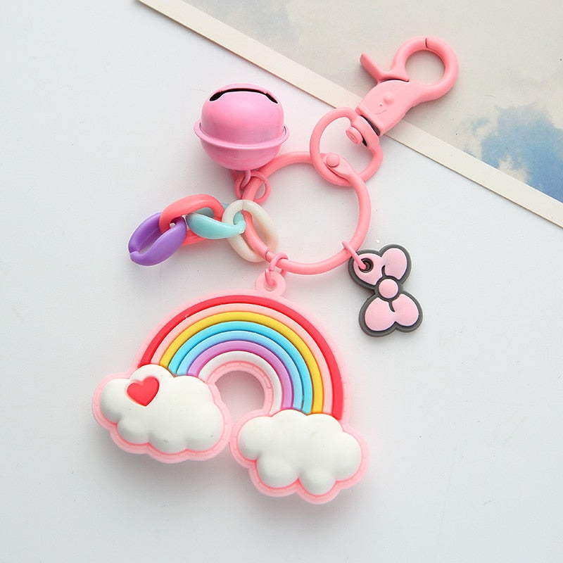 Colourful Shell Rainbow Keychain and Charms