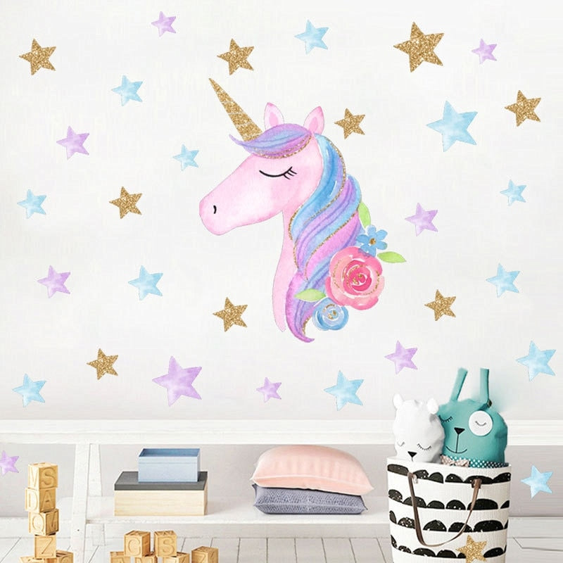 Unicorn Wall Stickers For Kids Room