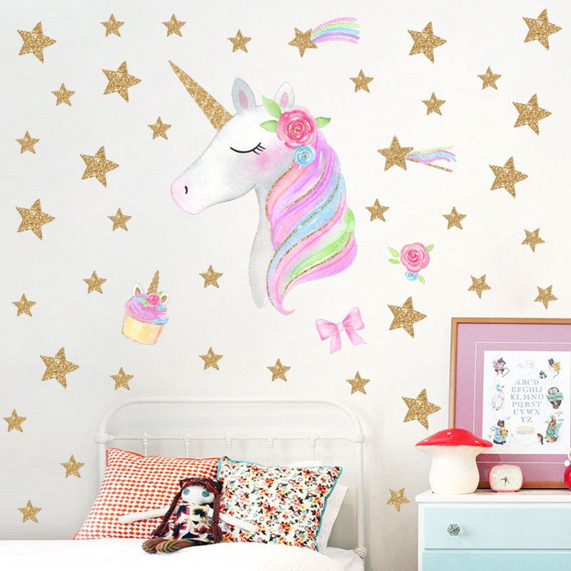 Unicorn Wall Stickers For Kids Room