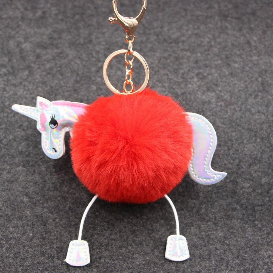 Pom Pom Unicorn Key Rings - Selection of Colours