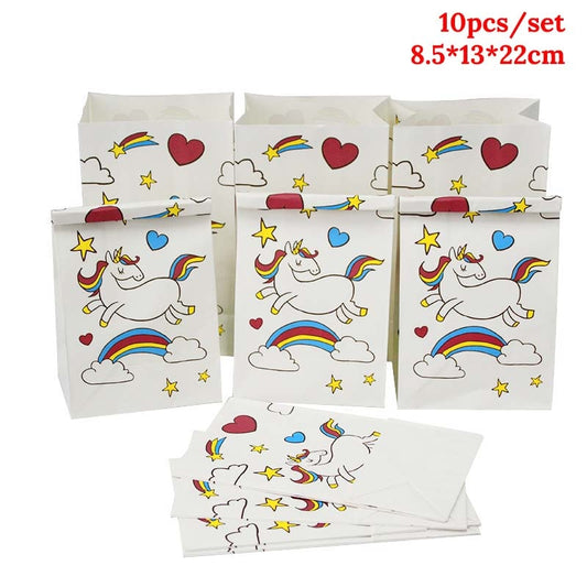 Unicorn Party Supplies - 10pcs Candy Bags