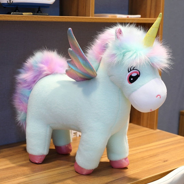 Plush Unicorn with Glowing Wings