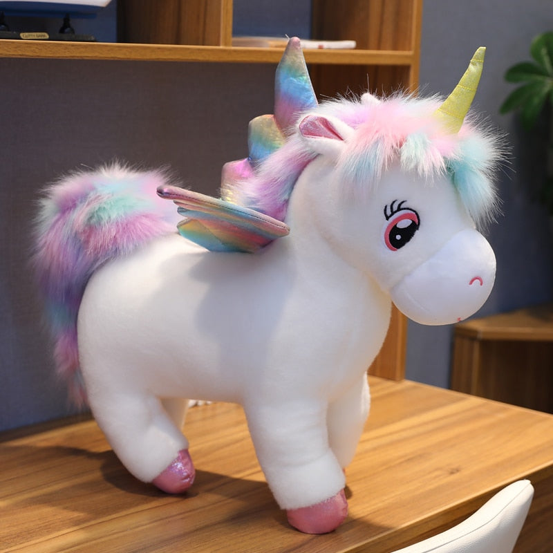 Plush Unicorn with Glowing Wings