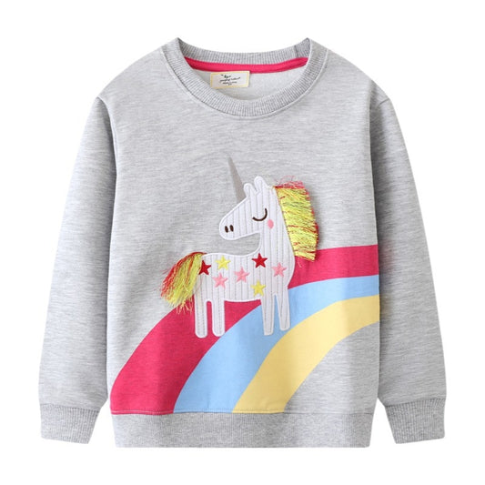 Unicorn Sweatshirts Grey Rainbow