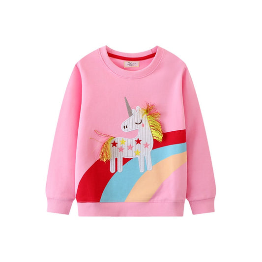 Unicorn Sweatshirts Pink Rainbow