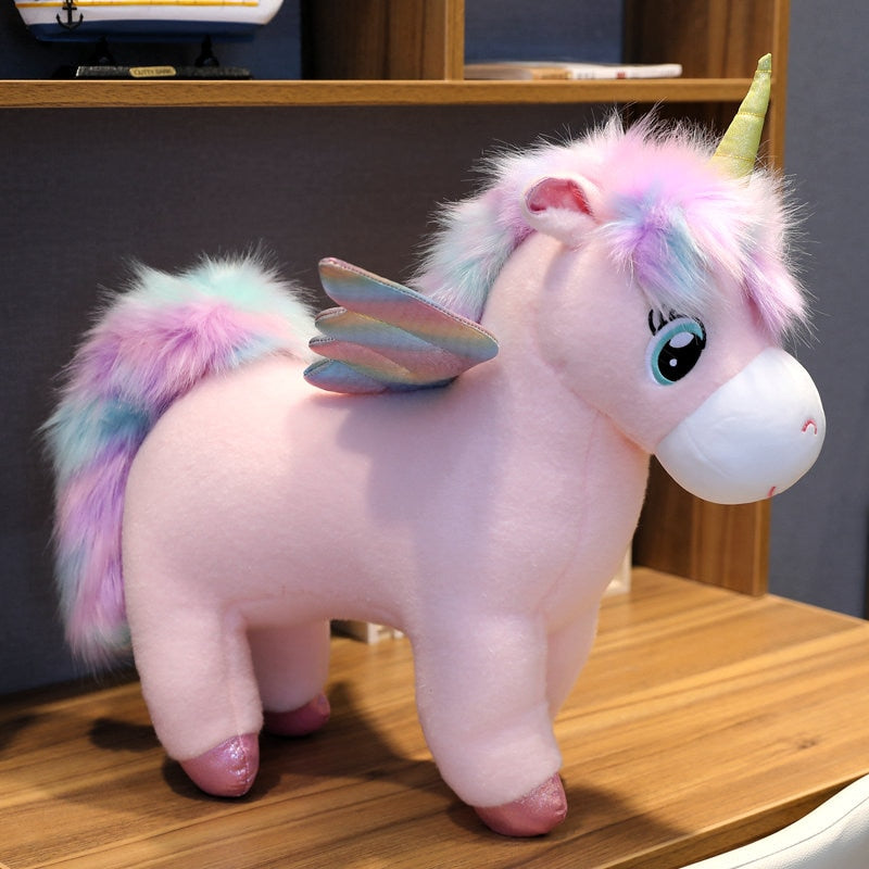 Plush Unicorn with Glowing Wings