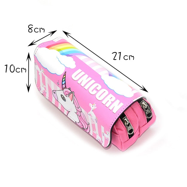 2 Compartment Unicorn Pencil Case