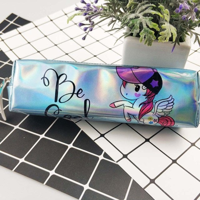 Holographic Laser Unicorn Pencil Case – The Little Unicorn Shop