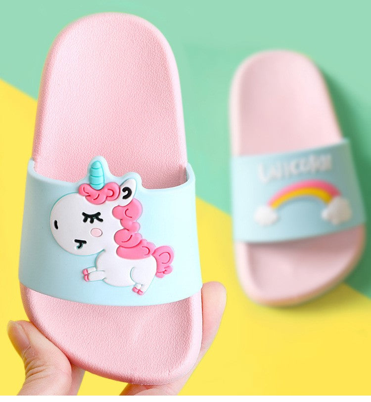 Unicorn Summer Slippers for Boys and Girls Pink