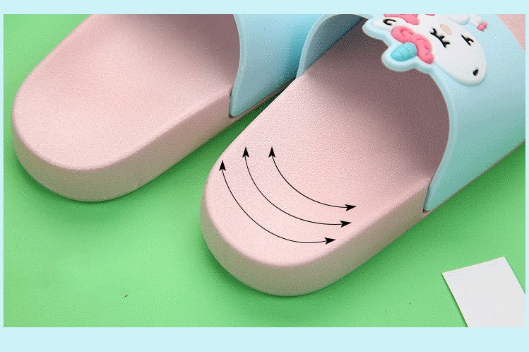 Unicorn Summer Slippers for Boys and Girls Pink