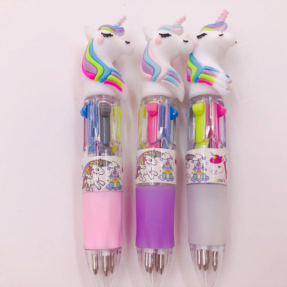 2Pcs Set Mini Unicorn 4 Colors Ballpoint Pen.