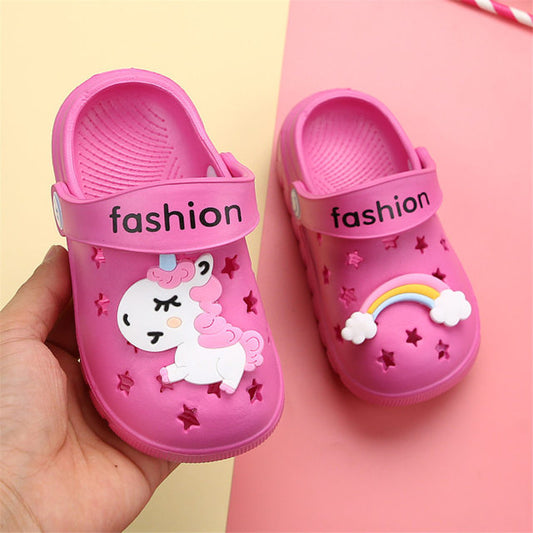 Unicorn Summer Rainbow Shoes for Boys and Girls Rose Red