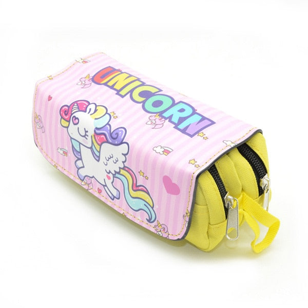 2 Compartment Unicorn Pencil Case