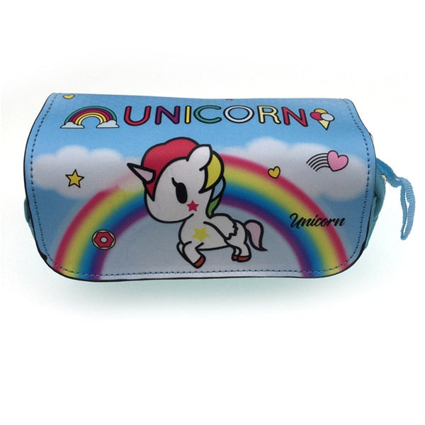 2 Compartment Unicorn Pencil Case