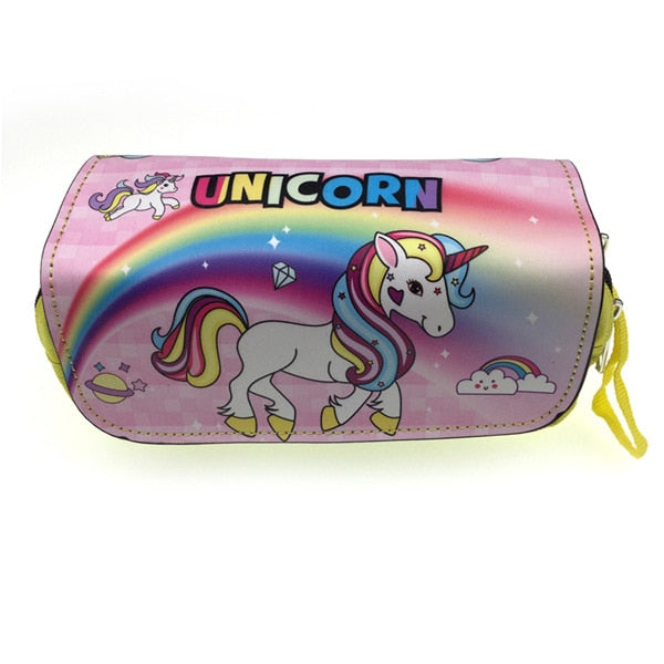 2 Compartment Unicorn Pencil Case