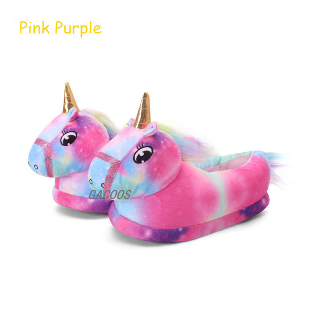 Winter Unicorn Fluffy Slippers (N1)