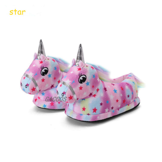 Winter Unicorn Fluffy Slippers (N3)