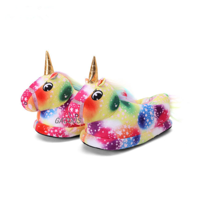 Winter Unicorn Fluffy Slippers (N6)