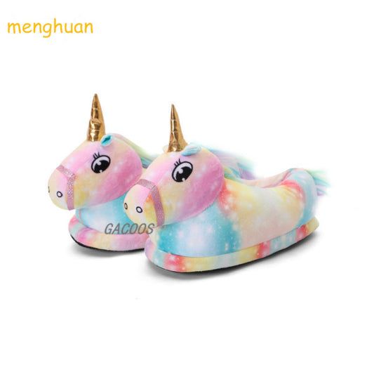 Winter Unicorn Fluffy Slippers (N7)