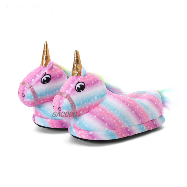 Winter Unicorn Fluffy Slippers (N8)