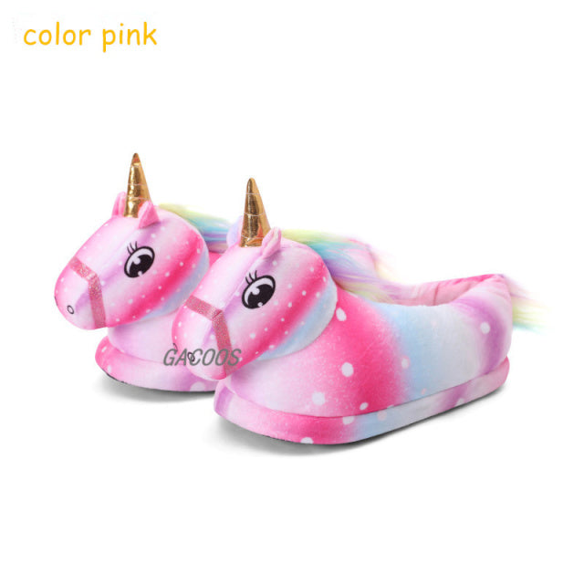 Winter Unicorn Fluffy Slippers (N9)