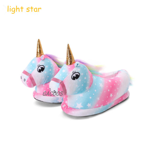 Winter Unicorn Fluffy Slippers (N11)