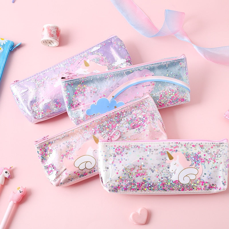 Sequin Unicorn Pencil Case