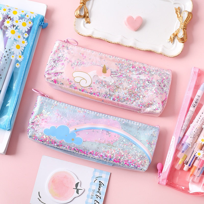 Sequin Unicorn Pencil Case