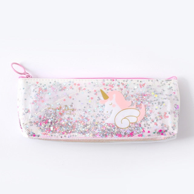 Sequin Unicorn Pencil Case