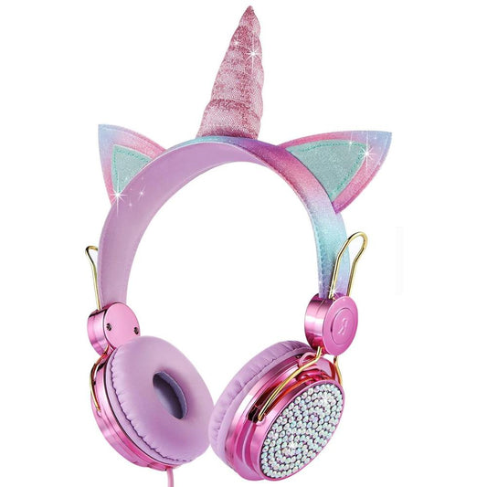 Cute Wired Unicorn Headphone With Microphone