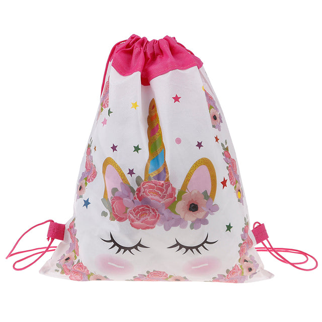 1pc Unicorn Theme Drawstring Bag White