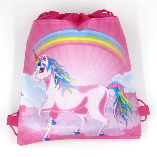 1pc  Unicorn Theme Drawstring Bag Rainbow