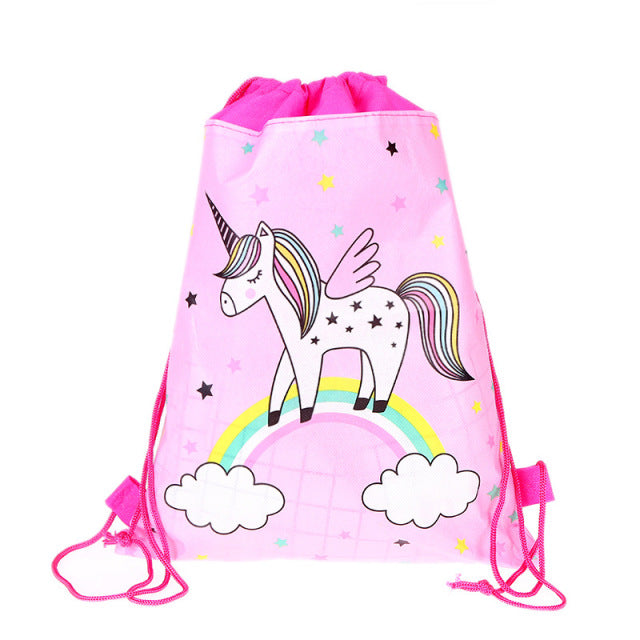 1pc Unicorn Theme Drawstring Bag Purple