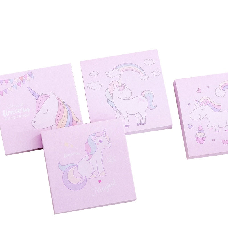 Rainbow Unicorn Square Memo Pad